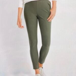 Banana Republic High-Rise Skinny Luxe Sculpt Pant UPF50 Olive Green Size 12 NEW